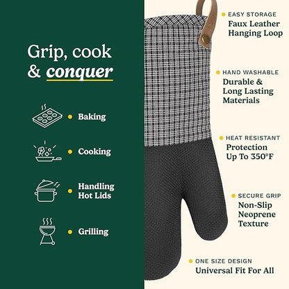 Cuisinart Heritage Kitchen Oven Mitts – Heat-Resistant Kitchen Mitts