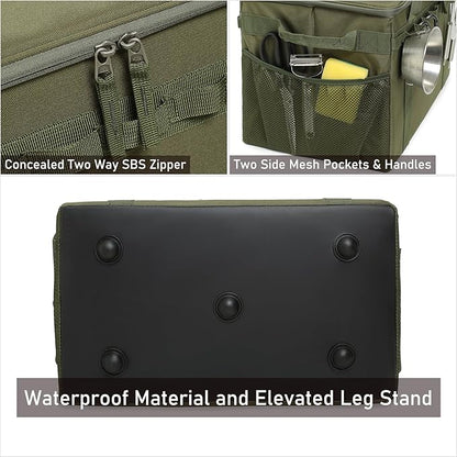 Tactical Camping Storage Bag - 46L Utility Tote Bag Trunk Organizer (Army Green)