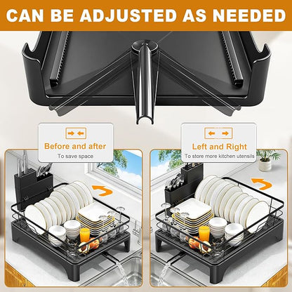Dish Drying Rack for Kitchen Counter, Dish Rack, Dish Drainer for Kitchen