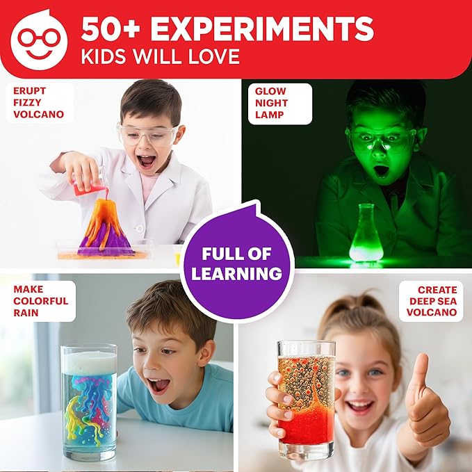 Doctor Jupiter Ultimate Science Kit, Chemistry Set for Kids Ages 8-10-12-14 | Birthday Gift Ideas for Boys & Girls 8,9,10+ Years Old | STEM Toy with 50+ Experiments | Learning & Educational Projects