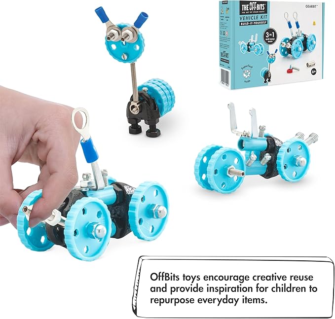 The Off Bits Vehicle STEAM Building Set, Educational Gift Idea, Build Your Own Robot Toy for Kids Age 6 7 8 9+ Year Old Boys and Girls, Stem Toys Engineering Kit, Construction Toys Steam Gift