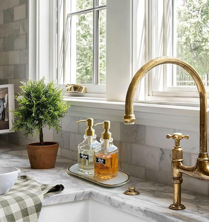 JASAI Antique Square Glass Soap Dispenser