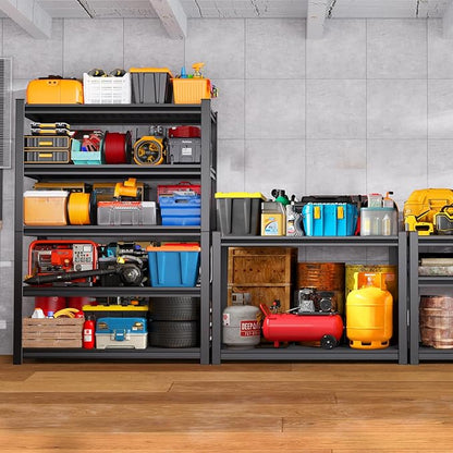 Garage Shelving-3000 lbs 5 Tier Storage Shelves, Adjustable Heavy Duty Metal