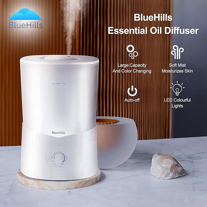 BlueHills Premium 3000 ML XL Essential Oil Diffuser Aroma Humidifier 3 Liter