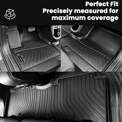 All Weather Floor Mat Fit for Toyota Corolla(Include Hybrid Exclude Hatchback) 2026 2025-2020 TPE Rubber Liners Corolla Accessories All Season Guard Odorless Anti-Slip Liner Black