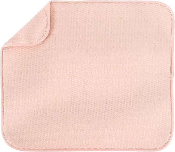 S&T INC. Dish Drying Mat, 16” x 18”, Absorbent Microfiber Kitchen Counter Mat
