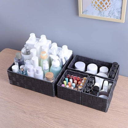 Posprica Woven Storage Baskets for Organizing, Small Baskets Cube Bin Container