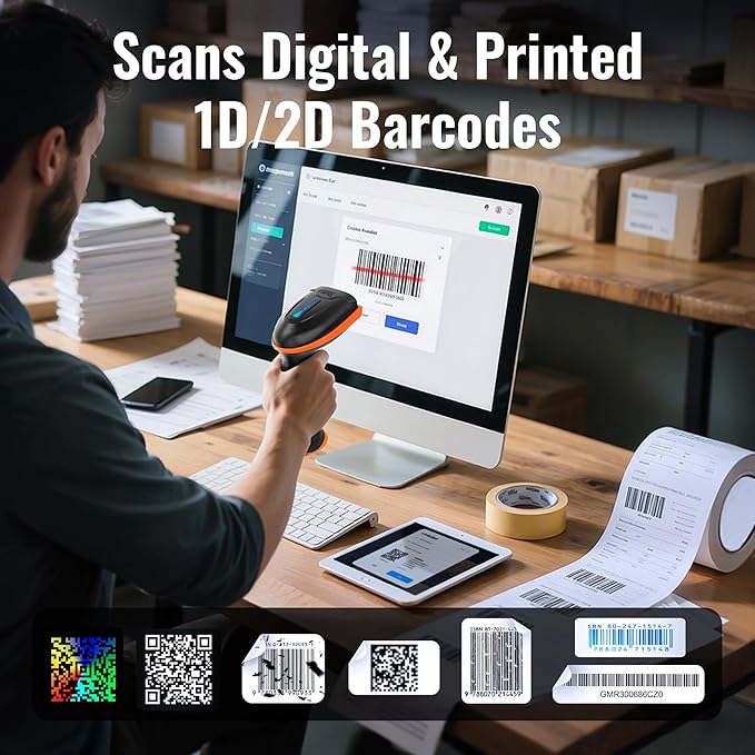 Tera 1D 2D QR Barcode Scanner Wireless and Wired