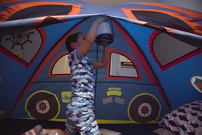 Pacific Play Tents 19710 Kids Rad Racer Bed Tent Playhouse - Twin Size , Yellow