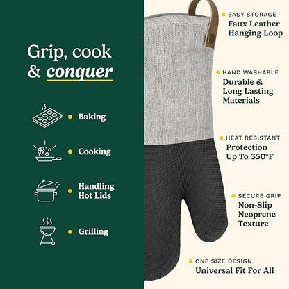 Cuisinart Heritage Kitchen Oven Mitts – Heat-Resistant Kitchen Mitts