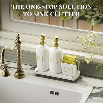 Cisily Kitchen Soap Dispenser Set Comes