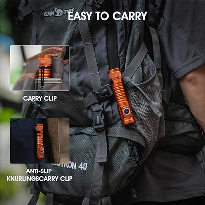 S10Pro LED Flashlight Rechargeable,Bright Flashlight 2500 Lumen,Tactical EDC Flashlight Magnetic Base,Mini Size Waterproof Flash Lights for Outdoor,Home,Gifts,Collections,Tools