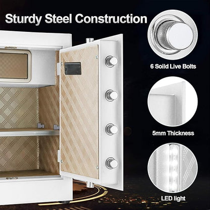 TIGERKING 2.05 Cu Ft Heavy Duty Security Home Safe – Digital Touchscreen Lock