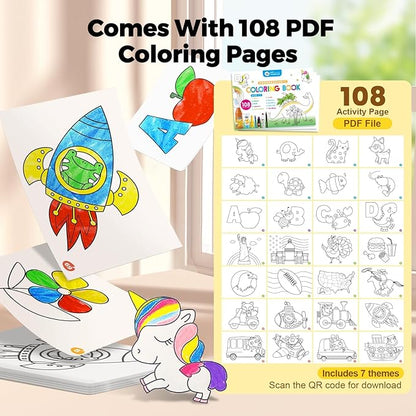 Jar Melo Jumbo Crayons for Toddlers, 24 Colors TwistJoy Non Toxic Washable Crayon, Easy to Hold Large Crayons, Safe for Babies and Children Gifts
