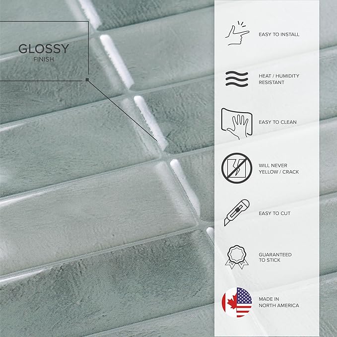 SMART TILES Peel and Stick Backsplash