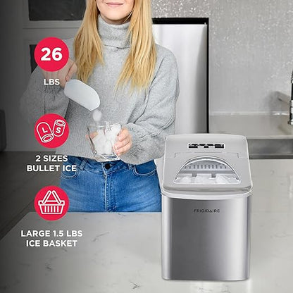 Frigidaire 26 Lbs per Day Portable Compact Maker, Ice Making Machine