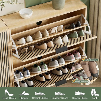 Shoe Cabinet Storage Entryway Slim, Shoe Organizer Cabinet