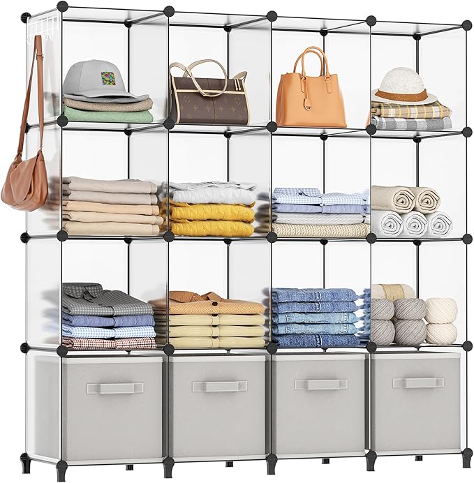 HOMIDEC Closet Organizers and Storage, 16 Cube Storage Organizer, Closet