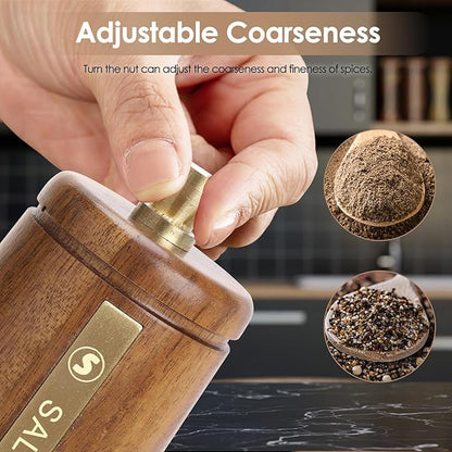 Wooden Salt and Pepper Grinder Set