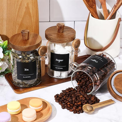Suclain 3 Pcs Glass Coffee Container