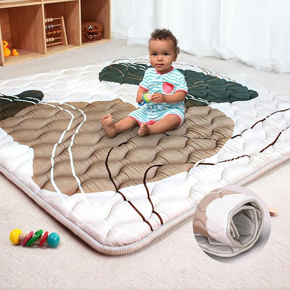 Baby Play Mat, 50x50 Playpen Mat, Thick Soft Foam Playmats for Baby, Foldable and Washable Baby Crawling Mat for Floor(Scandinavia)