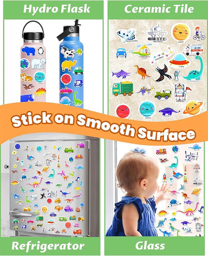 Reusable Sticker Book for Toddlers 2-4 Years, Stickers for Kids, Toddler Sticker Book Ages 1-3, Toddler Craft Activities, Toddlers Travel Toys Ages 2+ Boy Girl Birthday Gifts
