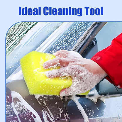 DECOHS 2 Pcs Bug Scrubber Sponge- Reusable Car Bug & Tar Remover Sponge- Car