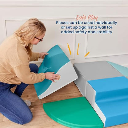 ECR4Kids SoftZone Little Me Wall Climb and Slide, Beginner Playset, Contemporary