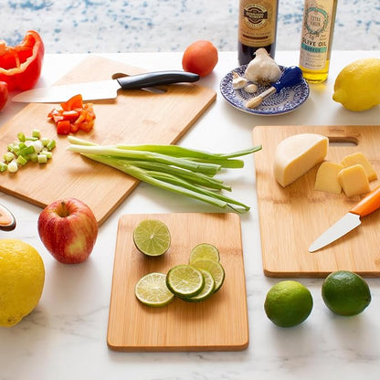 Totally Bamboo 3-Piece Cutting Board Set, Bamboo Wood Cutting Boards