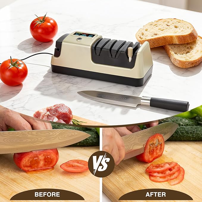 Light Blonde 5 in 1 Electric Knife Sharpener