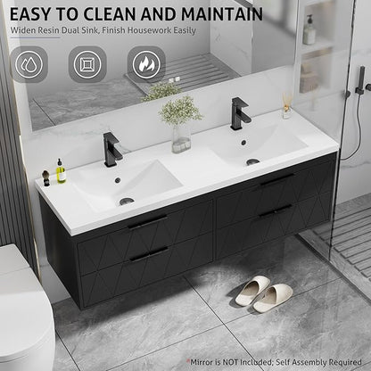 eclife 60" Bathroom Vanities Cabinet