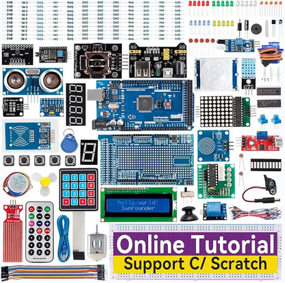SunFounder Project The Most Complete Electronics Starter Kit Compatible with Arduino Mega 2560 R3 Mega328 Nano, 73 Tutorials Included