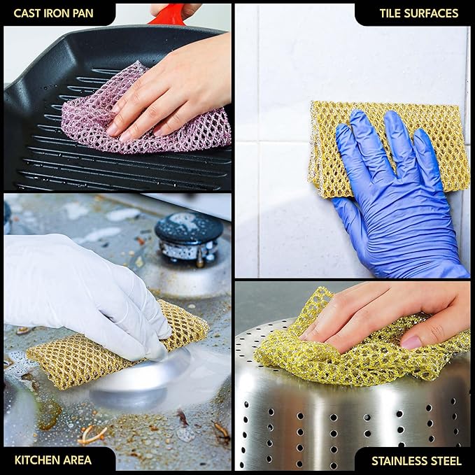 Heavy Duty Dish Scrubbers, Non-Scratch Scouring Pads