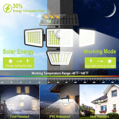 daphino 3000LM Solar Lights Outdoor