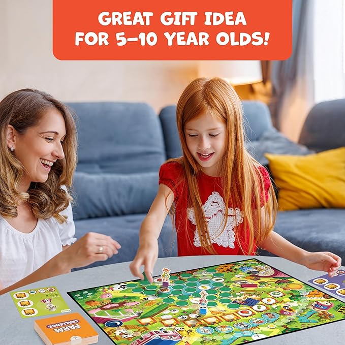 It’s a Fun Farm Day – Cooperative Board Game for Kids Ages 5–10 | Teamwork, Strategy & Memory Game for Elementary Kids, Classrooms & Family Night