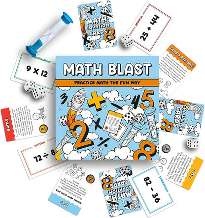 Math Blast! Cool Math Games for Kids 8-12 - Fun Educational Mental Math Game for Home & Classroom - Practice Math The Fun Way