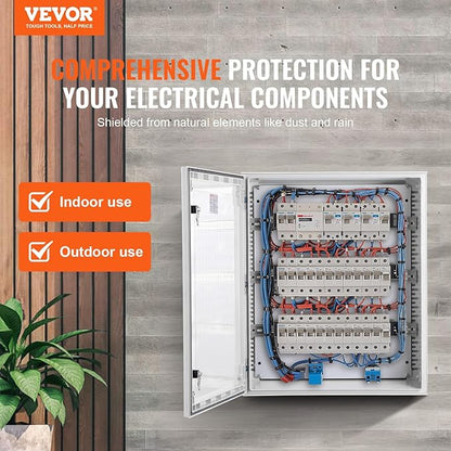 VEVOR Fiberglass Enclosure 19.7 x 15.7 x7.9 Electrical Enclosure Box NEMA 3X