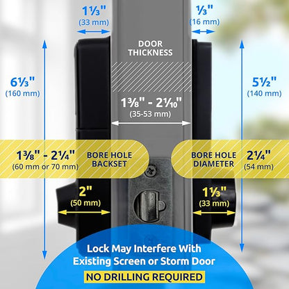 LOCKSTAR® Smart Door Lock • Keyless Entry Deadbolt Door Lock • Multiple Entry