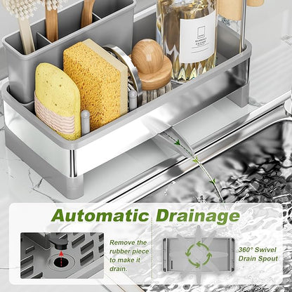 Ewaiira Stainless Steel Sink Caddy, Sponge Holder