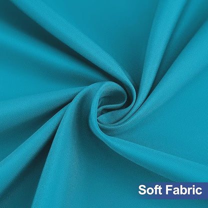 homing Rectangle Table Cloth Cover, Waterproof Polyester Elastic Fitted Tablecloth, Fits for 5 Foot Folding Tables, Washable Table Protector for Picnic, Camping, Outdoor (Teal, 36" x 60")