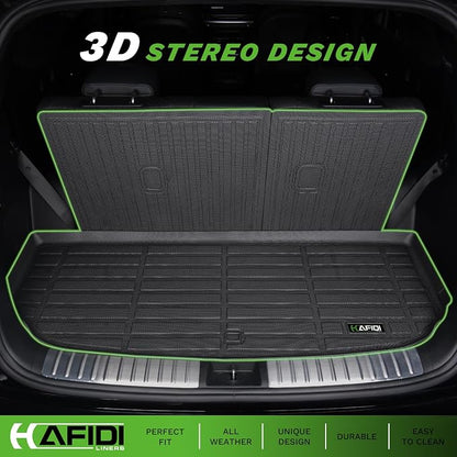 Floor Mats & Cargo Liner for 2020-2025 2026 Ford Explorer 6-Seat with Backrest Mat, All Weather Automotive Floor Liners Custom Fit Full Set Accessories-Black