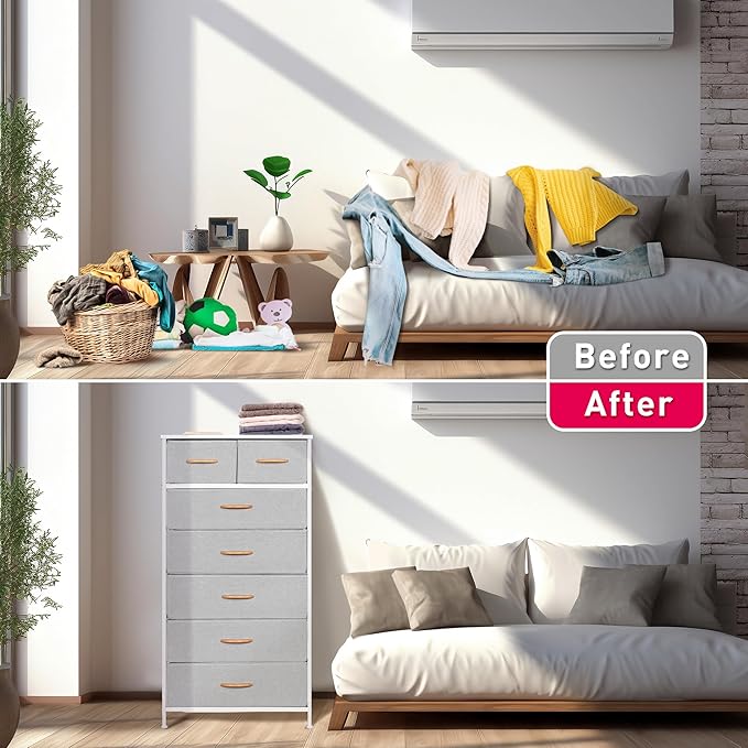 Mifuro Tall Dresser for Bedroom, Vertical Storage Organizer Tower