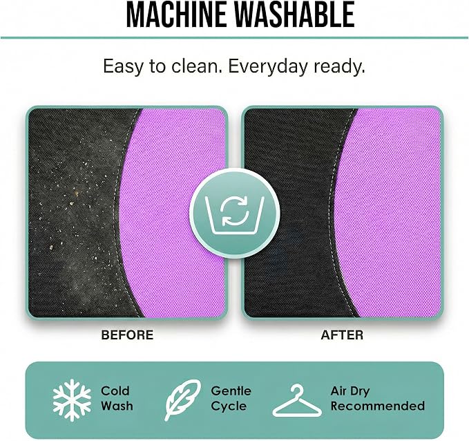 FH Group Automotive Seat Covers Flat Cloth Full Set Purple Car Seat Covers, Rear Solid Bench Universal Fit and Car Seat Protector for Vans Cars Trucks and SUV Interior Accessories