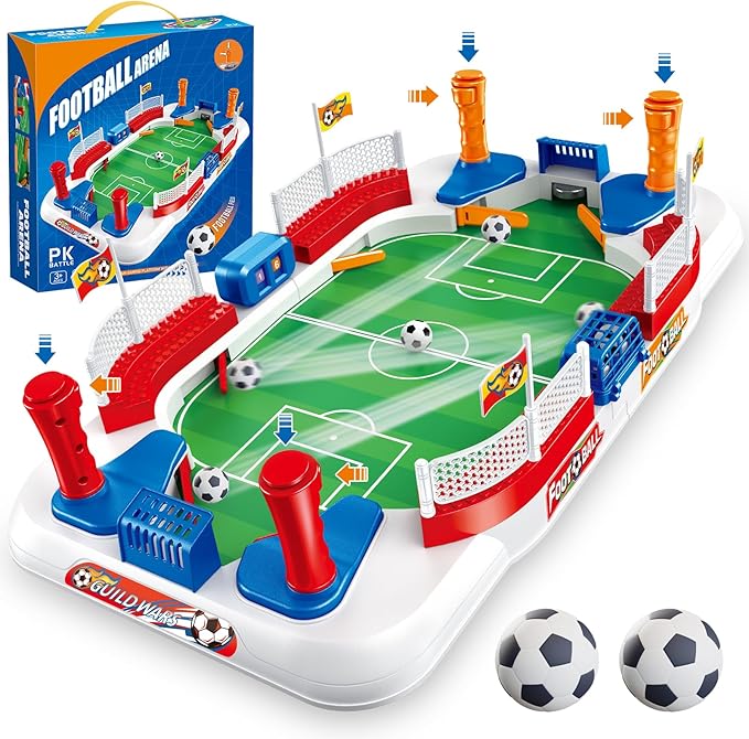 Mini Foosball Table, Soccer Board Game for Kids, 3 4 5 6 7 8-12 Year Old Boys Girls Birthday Gifts, Football Games Pinball Machine, Indoor Outdoor Family Party Sports Toys