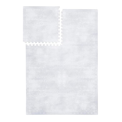 PopsyKosy Super 1 Inch Thick Premium Quality Exercise & Baby Foam Play Mats - Expandable & Large Non-Toxic Odorless Floor Mat - 6 Tiles Spacious 6x4ft - Peel-Resistant - Lavender Gray