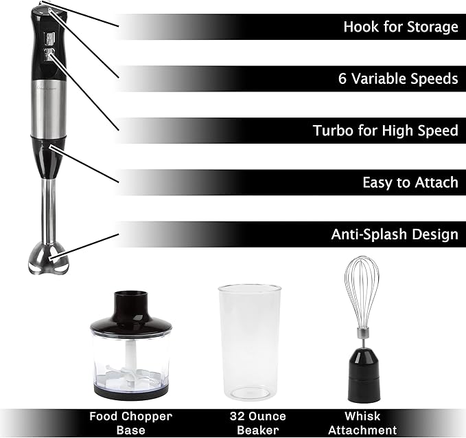 6-Speed Immersion Blender
