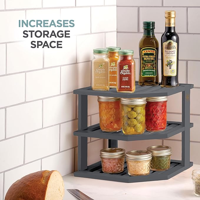 Bambüsi Plate Organizer for Cabinet