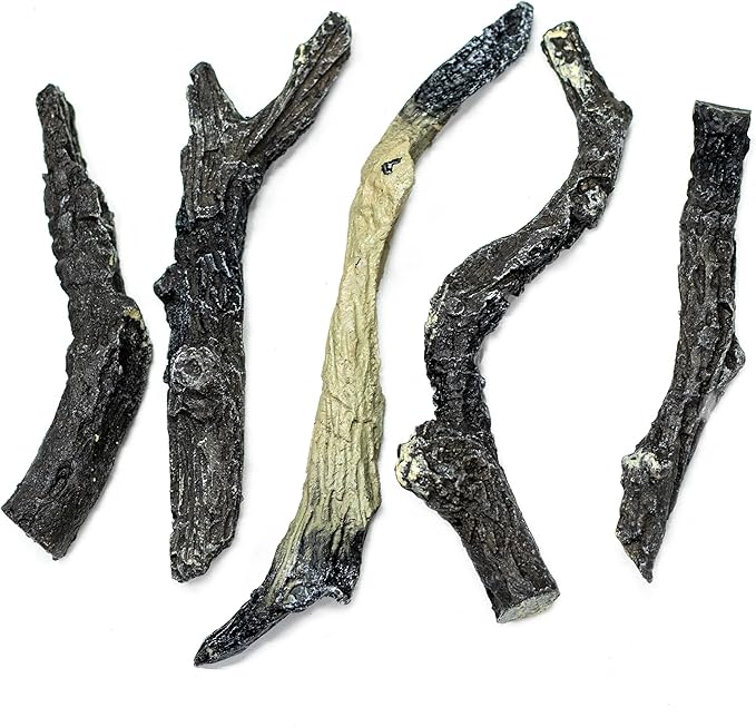 Electric Fireplace Logs, Realistic Synthetic Resin Log Decoration