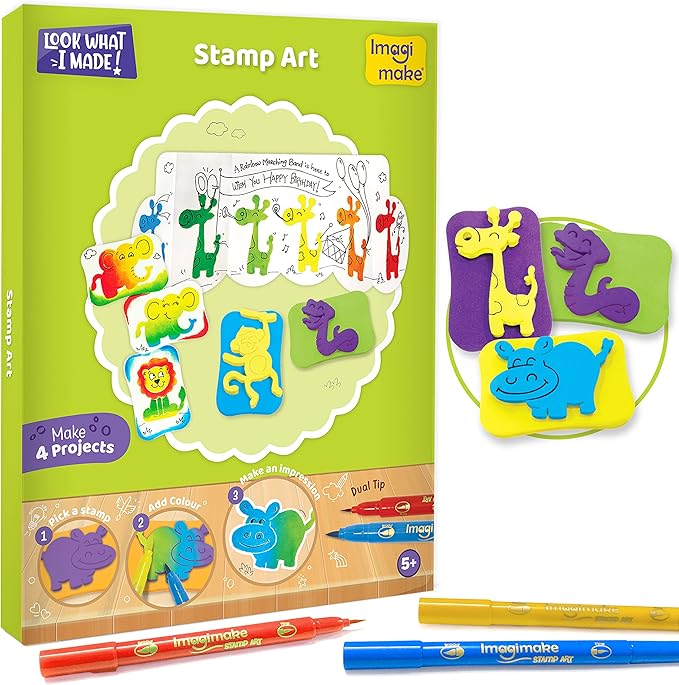 Imagimake 5 in 1 Awesome Craft Kit | Over 15 Projects - Creative DIY Arts & Crafts, Craft Kit for Kids | Gifts for 5 6 7 8 9 10 11 12 Years Old Girls & Boys | Arts and Crafts for Kids Ages 6-8 & 8-12