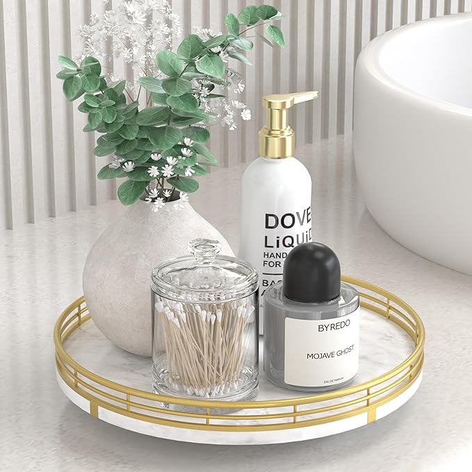 White Marble Lazy Susan Turntable